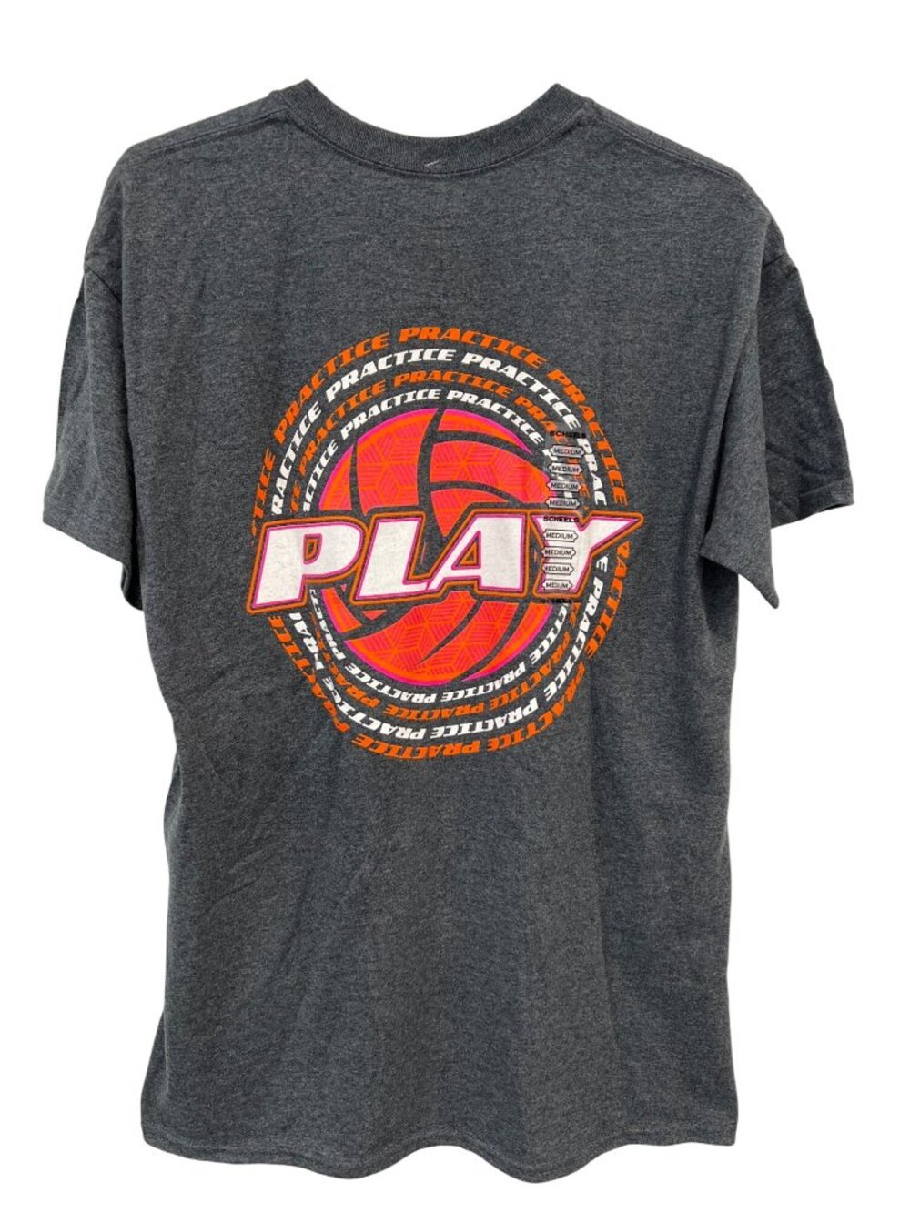 Gildan Graphic Tee Medium Play Volleyball Crewneck Short Sleeve T-Shirt Gray NEW